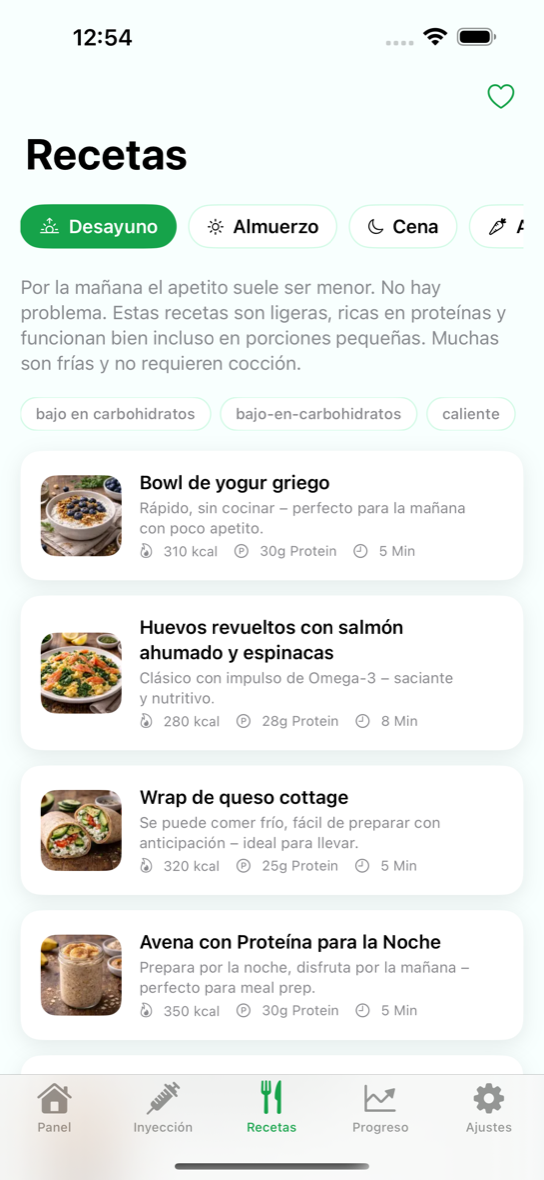 Recetas de Levida — comidas ricas en proteínas para pacientes de GLP-1