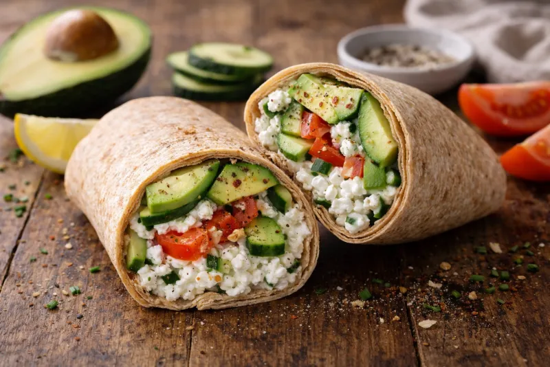 Hüttenkäse-Wrap